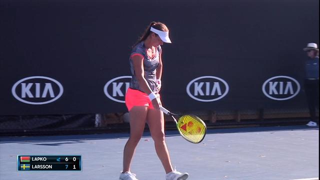 Highlights: Larsson through as Lapko retires Highlights: Larsson through as Lapko retires