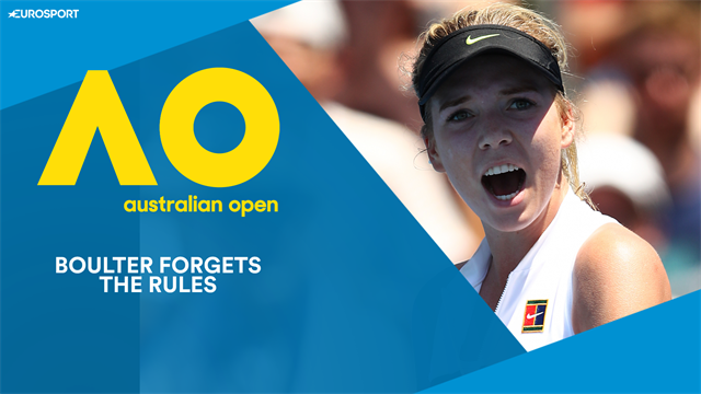 Boulter forgets the rules, but becomes first Brit though to AO second round Boulter forgets the rules, but becomes first Brit though to AO second round