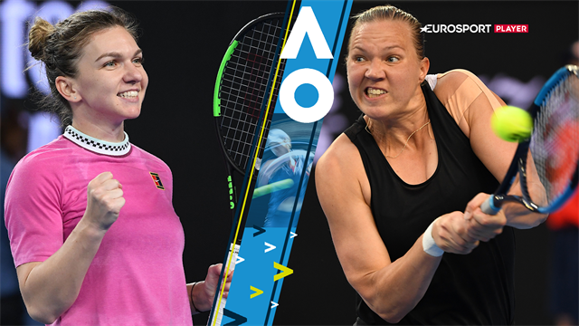 Highlights: Storfavoritten Halep gør comeback efter chokstart Highlights: Storfavoritten Halep gør comeback efter chokstart
