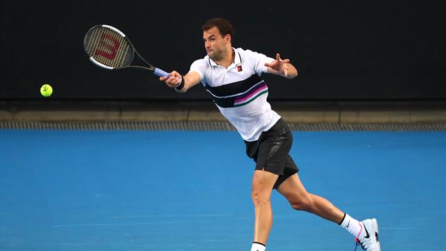 Dimitrov fights to come through in four sets against Cuevas