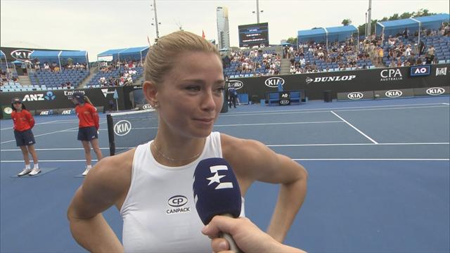 Giorgi: "Mi sento bene su questi campi, l'ambizione è giocare più partite possibili" Giorgi: "Mi sento bene su questi campi, l'ambizione è giocare più partite possibili"