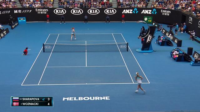 Open Australia 2019: El puntazo que resume el espectáculo entre Sharapova y Wozniacki Open Australia 2019: El puntazo que resume el espectáculo entre Sharapova y Wozniacki