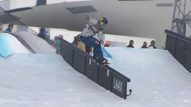 Chris Corning carves it up in Laax slopestyle final Chris Corning carves it up in Laax slopestyle final
