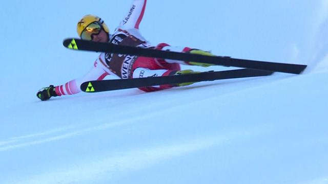 Franz skids into safety netting after big crash Franz skids into safety netting after big crash