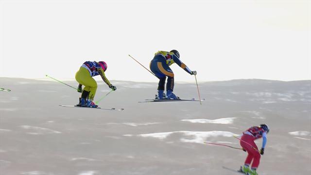 Zacher edges three-way dash for the line to win Ski Cross final Zacher edges three-way dash for the line to win Ski Cross final