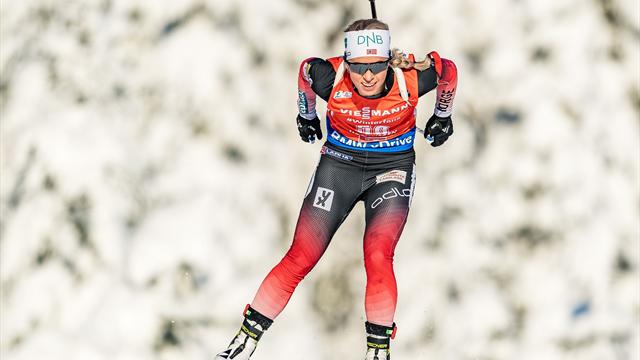 Første pallplass på nesten to år for Norges skiskytterkvinner