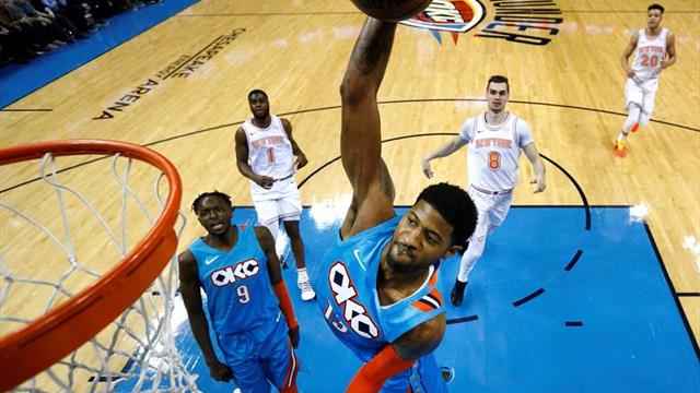 115-117. George lidera la victoria de los Thunder sobre los Sixers
