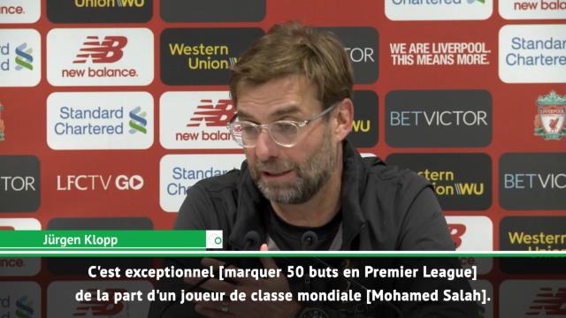 Klopp : "Les 50 buts de Salah ? C'est exceptionnel !" Klopp : "Les 50 buts de Salah ? C'est exceptionnel !"