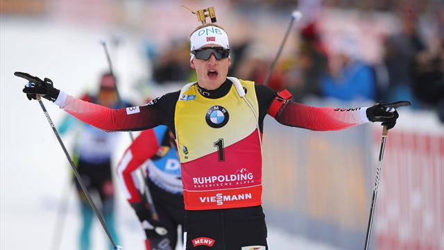 Boe reste le plus fort, Fillon Maillet est monté sur le podium et Fourcade n'en était pas loin