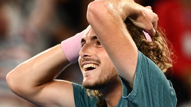 La balle de match : Tsitsipas n'a pas tremblé, même au moment de conclure face à son idole La balle de match : Tsitsipas n'a pas tremblé, même au moment de conclure face à son idole