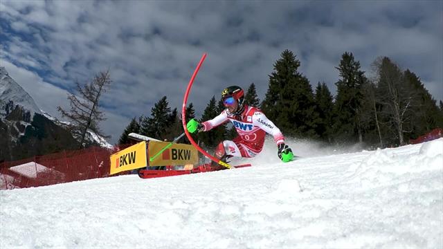 Aérien, Hirscher a tout tenté en deuxième manche mais ça n'a pas suffi Aérien, Hirscher a tout tenté en deuxième manche mais ça n'a pas suffi