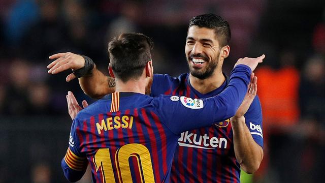 Suarez and Messi bail out Barca as they go five points clear at top