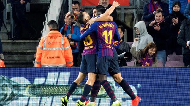 3-1. Messi decide en la primera gran noche de Dembéle