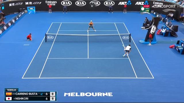 Open Australia 2019: El puntazo de Carreño ante Nishikori, ¡pero cómo llegó a esa bola! Open Australia 2019: El puntazo de Carreño ante Nishikori, ¡pero cómo llegó a esa bola!