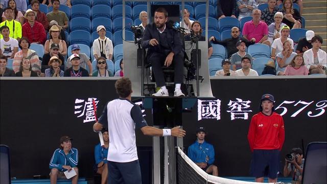 Furious Carreno Busta argues and screams at umpire over contentious line call Furious Carreno Busta argues and screams at umpire over contentious line call