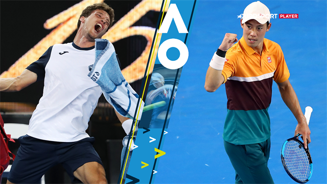 Highlights: Nishikori videre Australian Open efter dramatisk tiebreak Highlights: Nishikori videre Australian Open efter dramatisk tiebreak