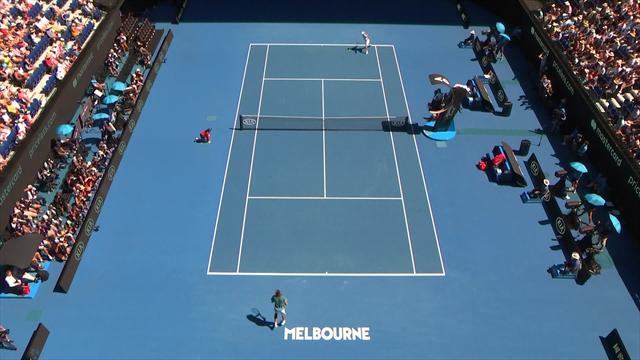 Bautista Agut wins remarkable rally to defend match point Bautista Agut wins remarkable rally to defend match point