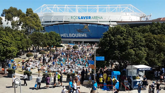 Tsitsipas fans celebrate wildly after Greek star makes semi-final Tsitsipas fans celebrate wildly after Greek star makes semi-final