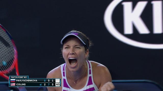 The moment American Collins sealed spot in Grand Slam semi-final The moment American Collins sealed spot in Grand Slam semi-final
