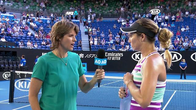 Collins: "Non mi ero nemmeno mai allenata sulla Rod Laver Arena, è un'esperienza fantastica" Collins: "Non mi ero nemmeno mai allenata sulla Rod Laver Arena, è un'esperienza fantastica"
