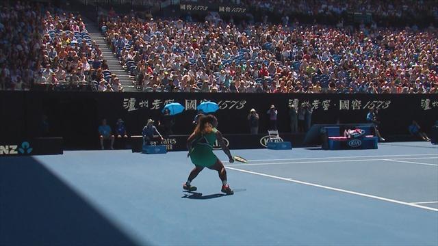 The moment that turned the match? Serena injures ankle on match point The moment that turned the match? Serena injures ankle on match point