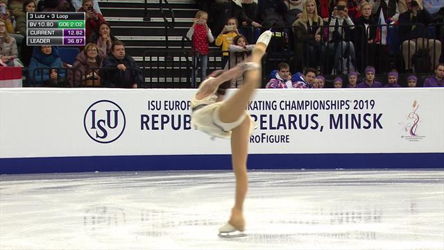 Europeo de patinaje: Alina Zagitova domina el programa corto camino de un nuevo título Europeo de patinaje: Alina Zagitova domina el programa corto camino de un nuevo título