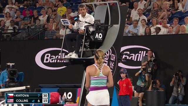 Après Serena à New York, c'est Collins qui avait l'arbitre Carlos Ramos et son bip dans le viseur Après Serena à New York, c'est Collins qui avait l'arbitre Carlos Ramos et son bip dans le viseur