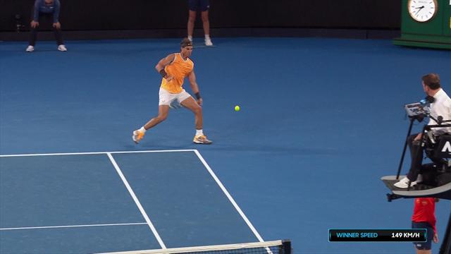 'Astonishing' around-the-net winner from Nadal draws gasps from the crowd 'Astonishing' around-the-net winner from Nadal draws gasps from the crowd