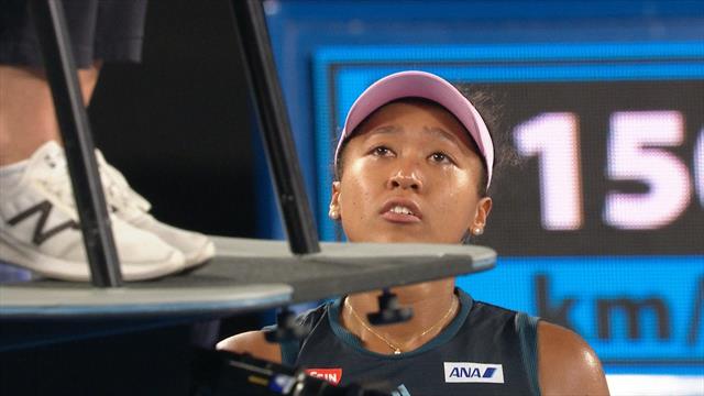 Osaka cries after squandering match points, double faulting to concede set Osaka cries after squandering match points, double faulting to concede set