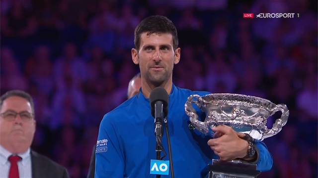 Open Australia 2019: El emocionado discurso de Djokovic elogiando a Nadal y acordándose de sus hijos Open Australia 2019: El emocionado discurso de Djokovic elogiando a Nadal y acordándose de sus hijos