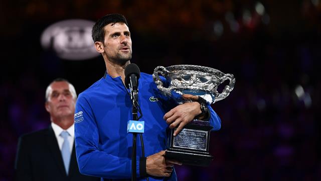 Djokovic etter sin 15. Grand Slam-tittel: – Trofeet betyr mer når jeg kan dele det med noen Djokovic etter sin 15. Grand Slam-tittel: – Trofeet betyr mer når jeg kan dele det med noen