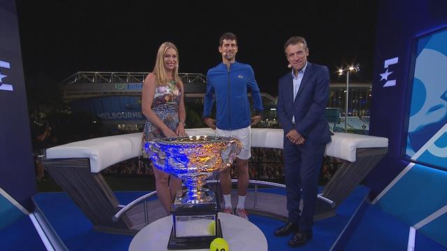 Djokovic: I've got goosebumps! Djokovic salutes fans outside Eurosport studio Djokovic: I've got goosebumps! Djokovic salutes fans outside Eurosport studio
