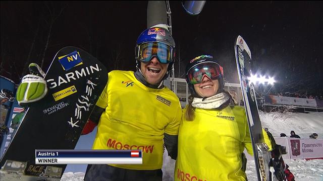 Austria triumph in snowboard cross parallel slalom relay Austria triumph in snowboard cross parallel slalom relay