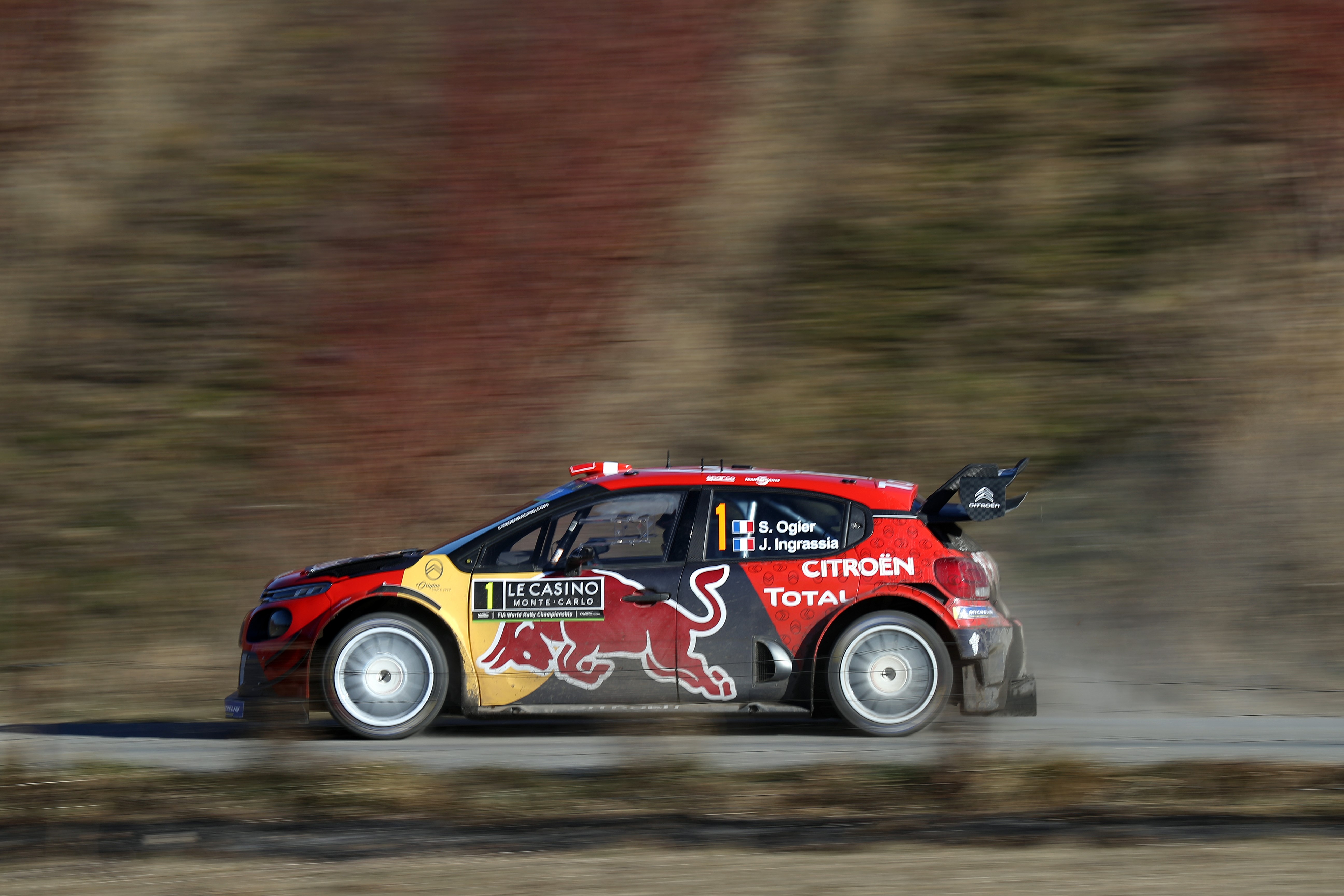 Sebastien Ogier (Citroën WRT) au Rallye Monte-Carlo 2019