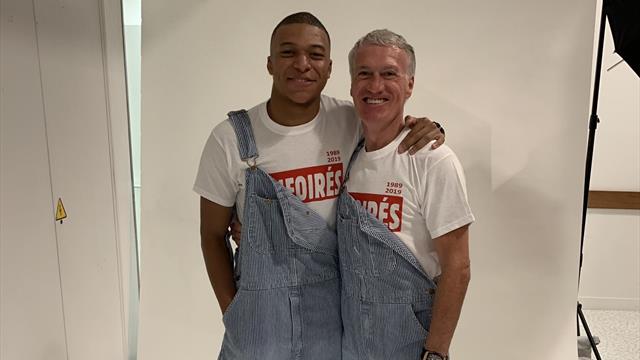 Deschamps et Mbappé, deux petits nouveaux chez les Enfoirés