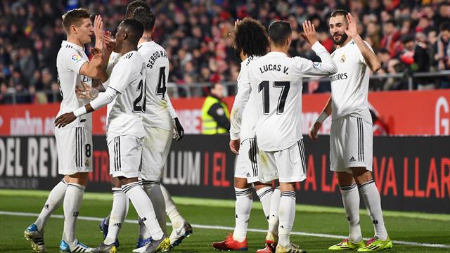 Benzema, doppietta spettacolo: il Real Madrid vince 3-1 a Girona e va in semifinale