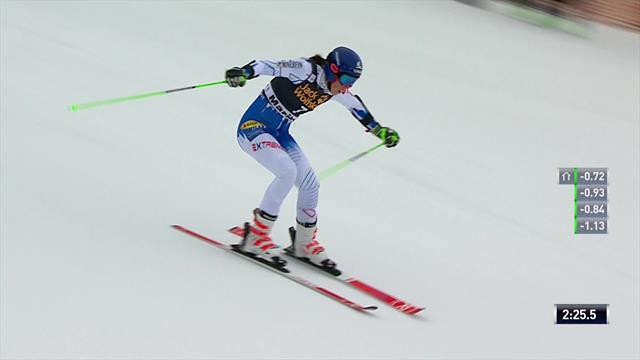 Vlhová piles pressure on Shiffrin with a brilliant second run in Giant Slalom Vlhová piles pressure on Shiffrin with a brilliant second run in Giant Slalom
