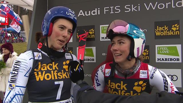 'We can share!' - Shiffrin and Vlhová react to Giant Slalom tie in Maribor 'We can share!' - Shiffrin and Vlhová react to Giant Slalom tie in Maribor
