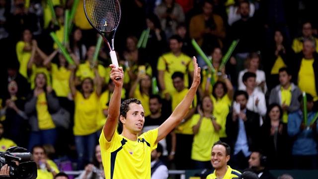 Galán derrota a Mikael Ymer y Colombia vence 2-0 a Suecia en la Copa Davis