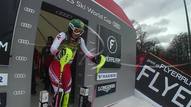 Liensberger completes run but disqualified for missing very first gate Liensberger completes run but disqualified for missing very first gate