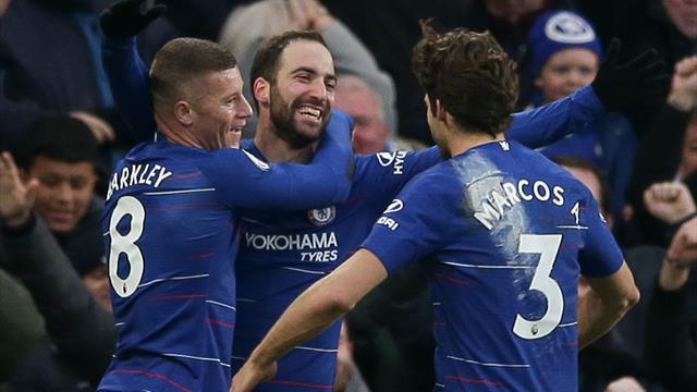 Higuain fires Chelsea to Huddersfield thrashing