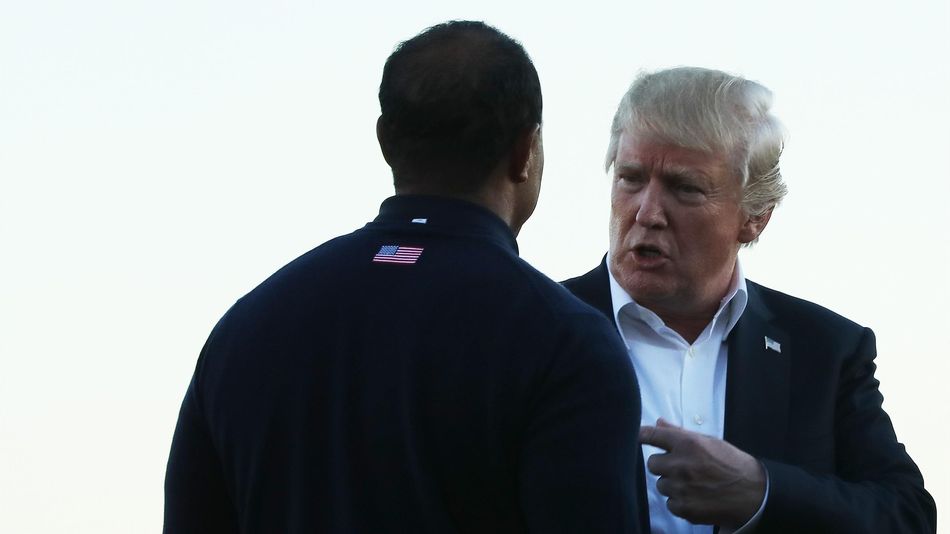 Donald Trump and Tiger Woods.