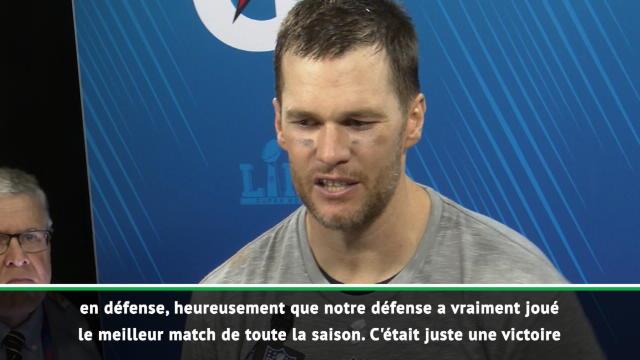 Brady : "Une victoire incroyable" Brady : "Une victoire incroyable"