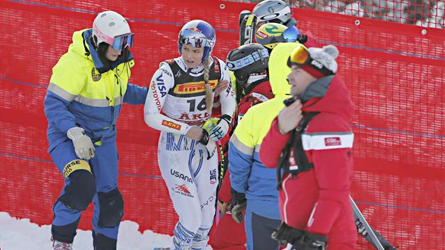Mundiales Are 2019: Una espectacular caída deja a Lindsey Vonn sin opciones en el Supergigante Mundiales Are 2019: Una espectacular caída deja a Lindsey Vonn sin opciones en el Supergigante