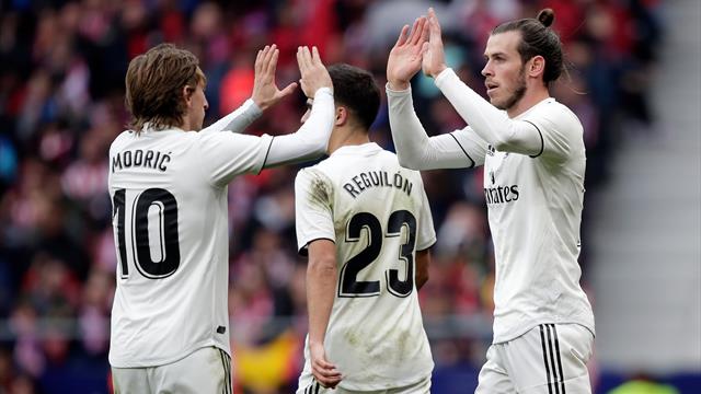 Bale scores 100th Real Madrid goal as win over Atletico sends Los Blancos second