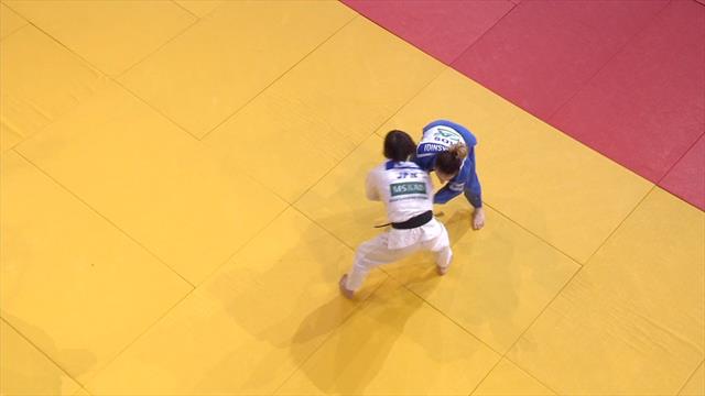 Kondo clinches gold with ippon in -48kg category Kondo clinches gold with ippon in -48kg category