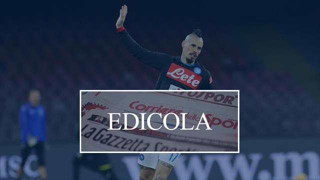 Edicola: Hamsik-Napoli ai titoli di coda, Douglas Costa e Juventus in tensione