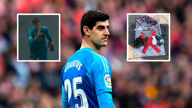 Intrahistorias del derbi: Cuando Courtois llamó al Atlético por la placa y el peto de Morata