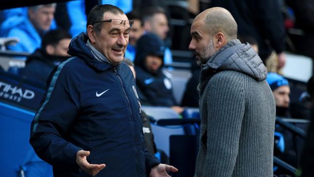 Sarri n'a pas serré la main de Guardiola : "Je ne l'ai pas vu" Sarri n'a pas serré la main de Guardiola : "Je ne l'ai pas vu"