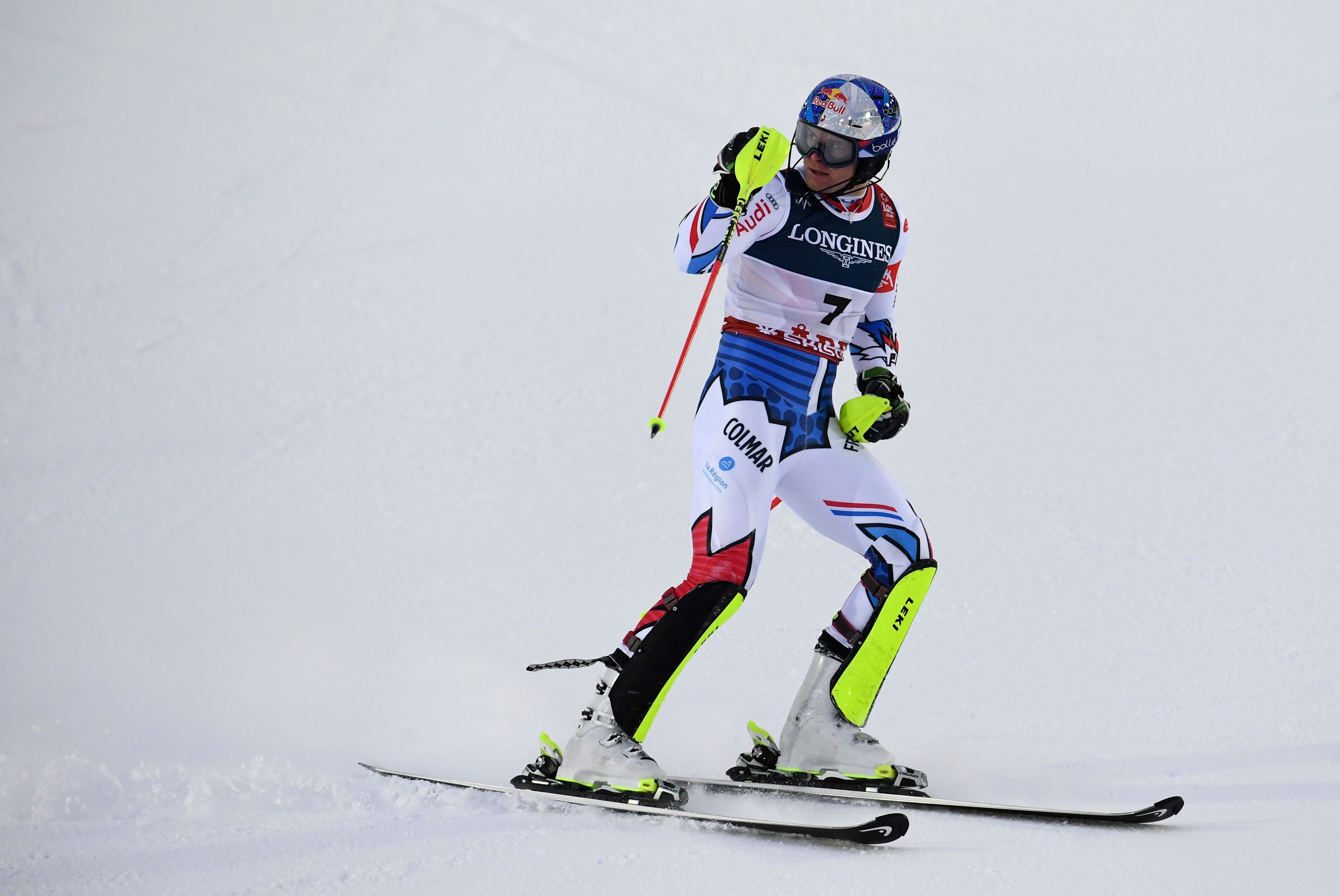 Alexis Pinturault lors du combiné alpin des Mondiaux 2019